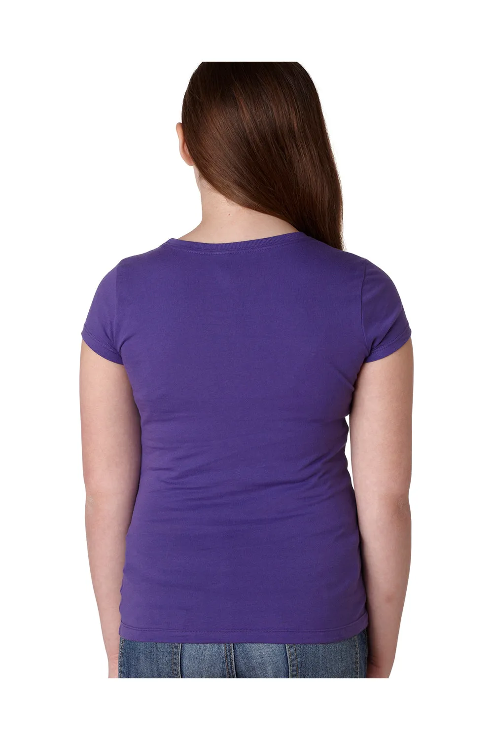 Next Level Youth Princess Fine Jersey Short Sleeve Crewneck T-Shirt - Purple Rush