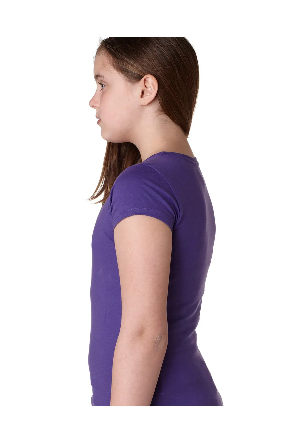 Next Level Youth Princess Fine Jersey Short Sleeve Crewneck T-Shirt - Purple Rush
