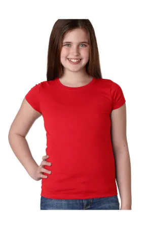 Next Level Youth Princess Fine Jersey Short Sleeve Crewneck T-Shirt - Red