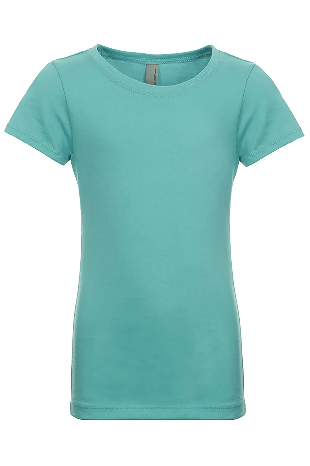 Next Level Youth Princess Fine Jersey Short Sleeve Crewneck T-Shirt - Tahiti Blue