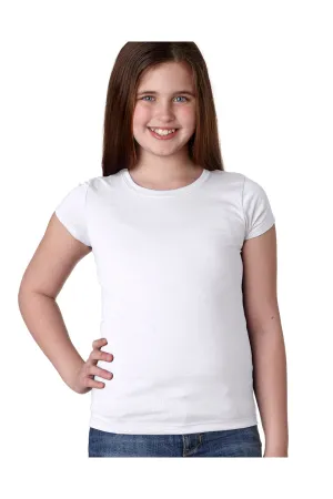 Next Level Youth Princess Fine Jersey Short Sleeve Crewneck T-Shirt - White