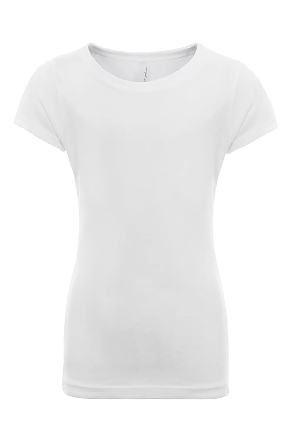 Next Level Youth Princess Fine Jersey Short Sleeve Crewneck T-Shirt - White