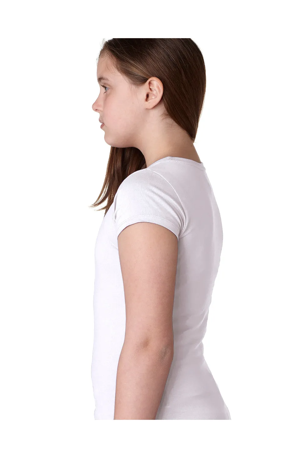 Next Level Youth Princess Fine Jersey Short Sleeve Crewneck T-Shirt - White