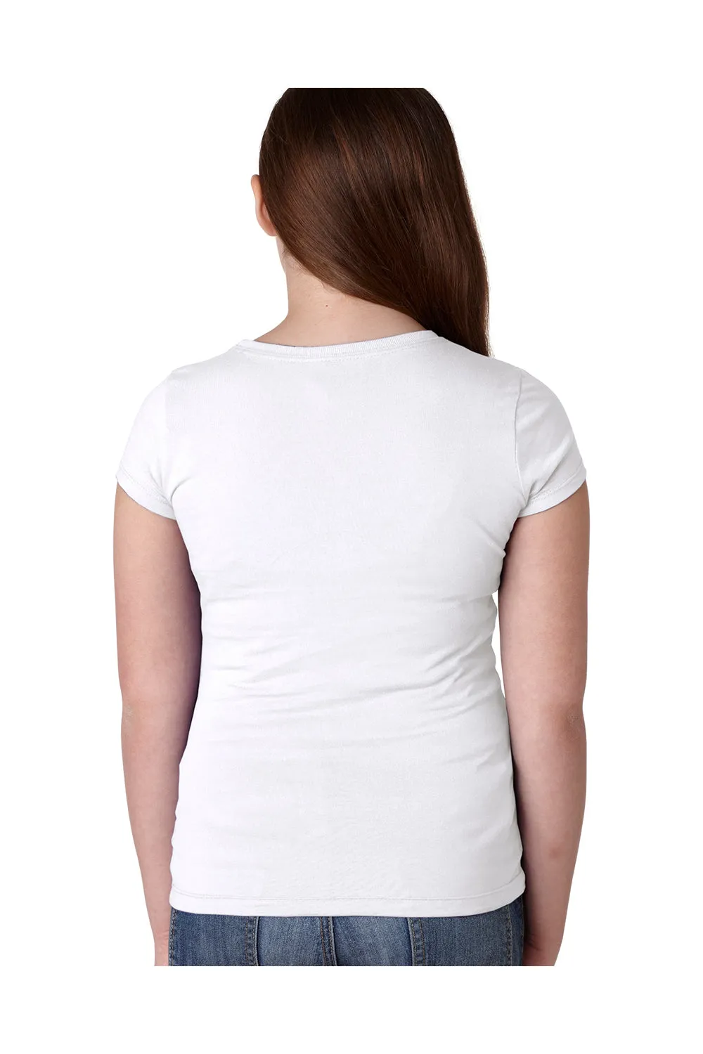 Next Level Youth Princess Fine Jersey Short Sleeve Crewneck T-Shirt - White