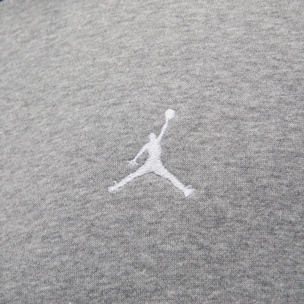 Nike Jordan Brooklyn Fleece Full Zip Hoodie Carbon Heather/White  FJ7771-091 Men's