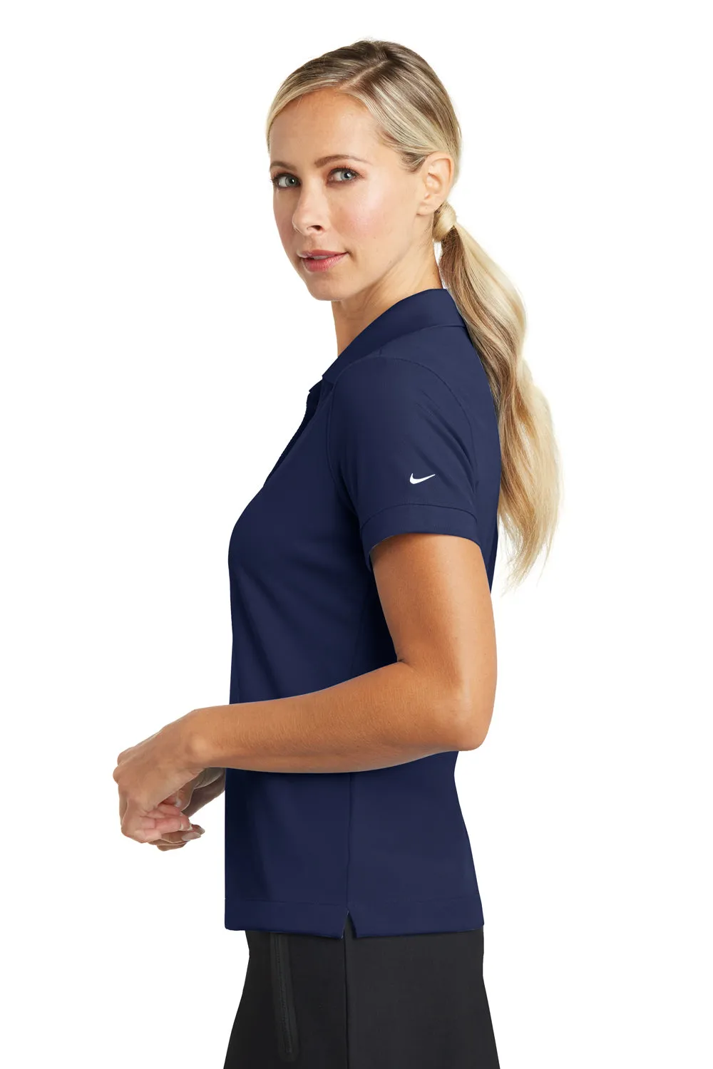 Nike Womens Classic Dri-Fit Moisture Wicking Short Sleeve Polo Shirt - Midnight Navy Blue