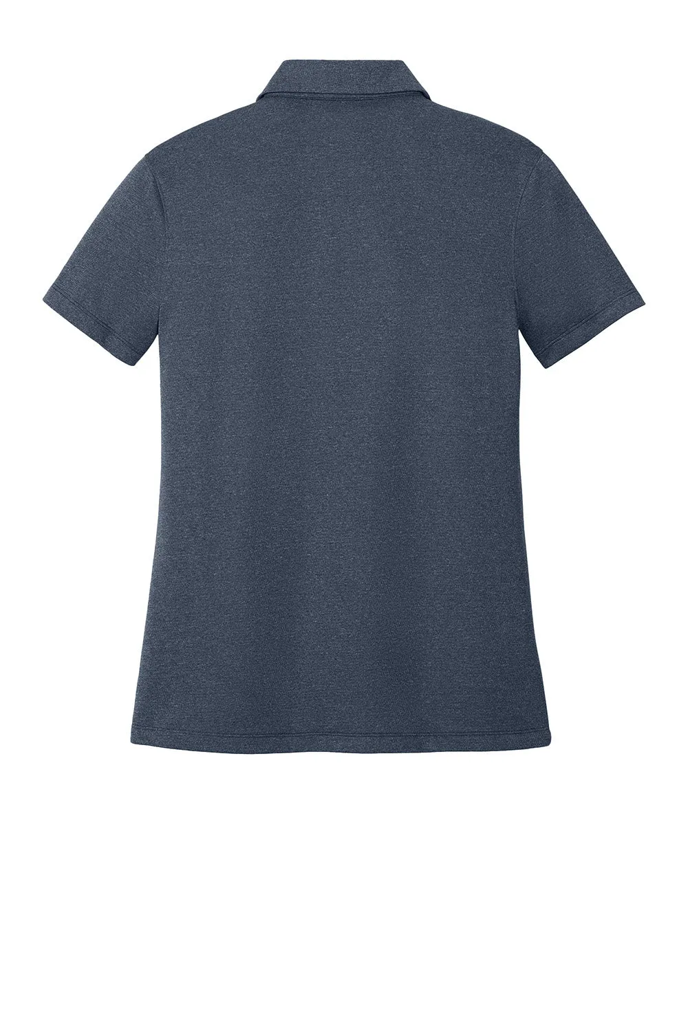Nike Womens Dri-Fit Moisture Wicking Smooth Heather Short Sleeve Polo Shirt - Heather Navy Blue