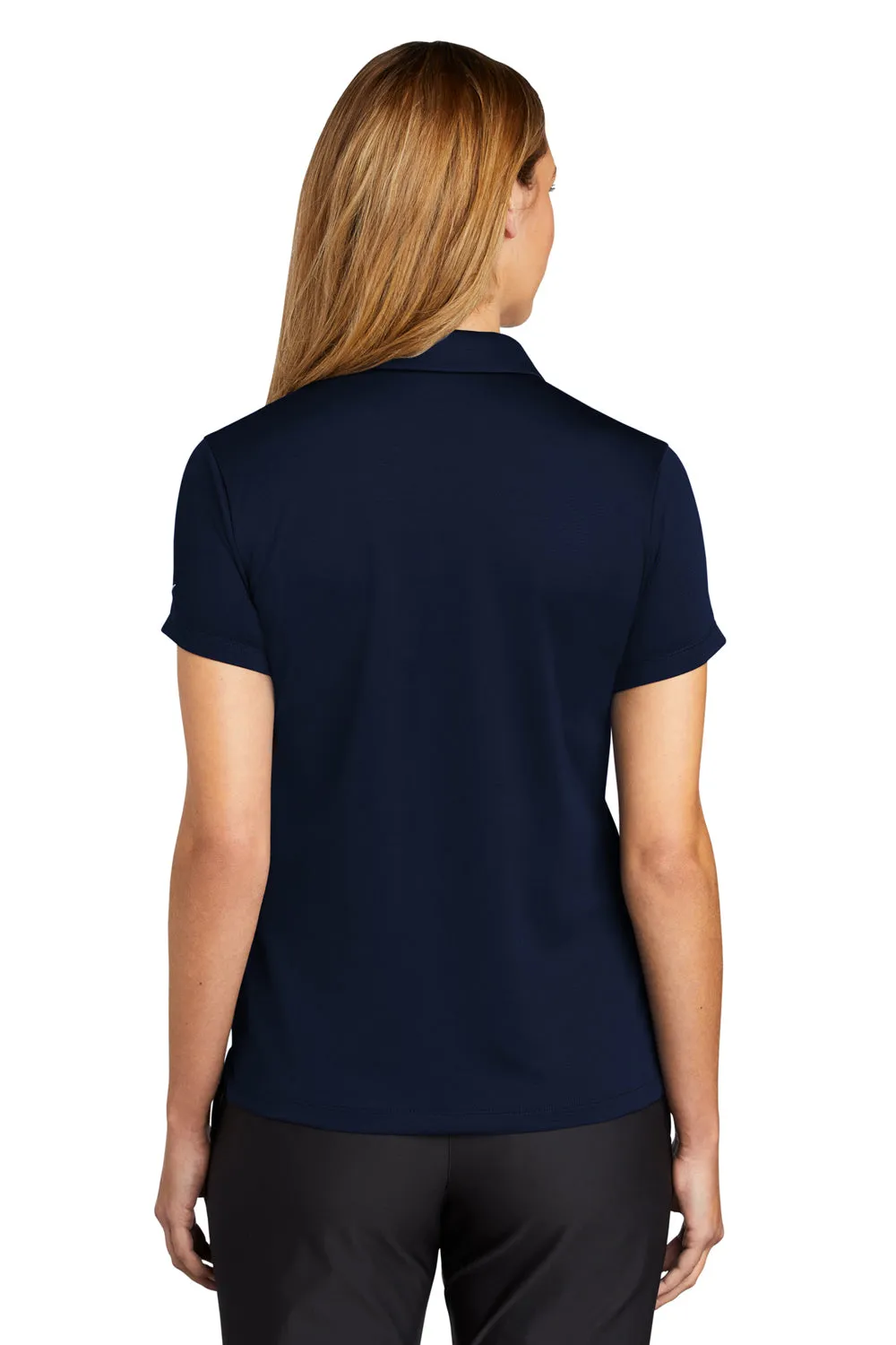 Nike Womens Essential Dri-Fit Moisture Wicking Short Sleeve Polo Shirt - Midnight Navy Blue