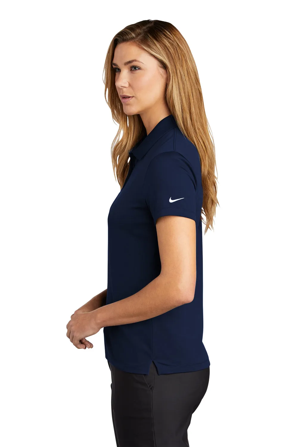 Nike Womens Essential Dri-Fit Moisture Wicking Short Sleeve Polo Shirt - Midnight Navy Blue