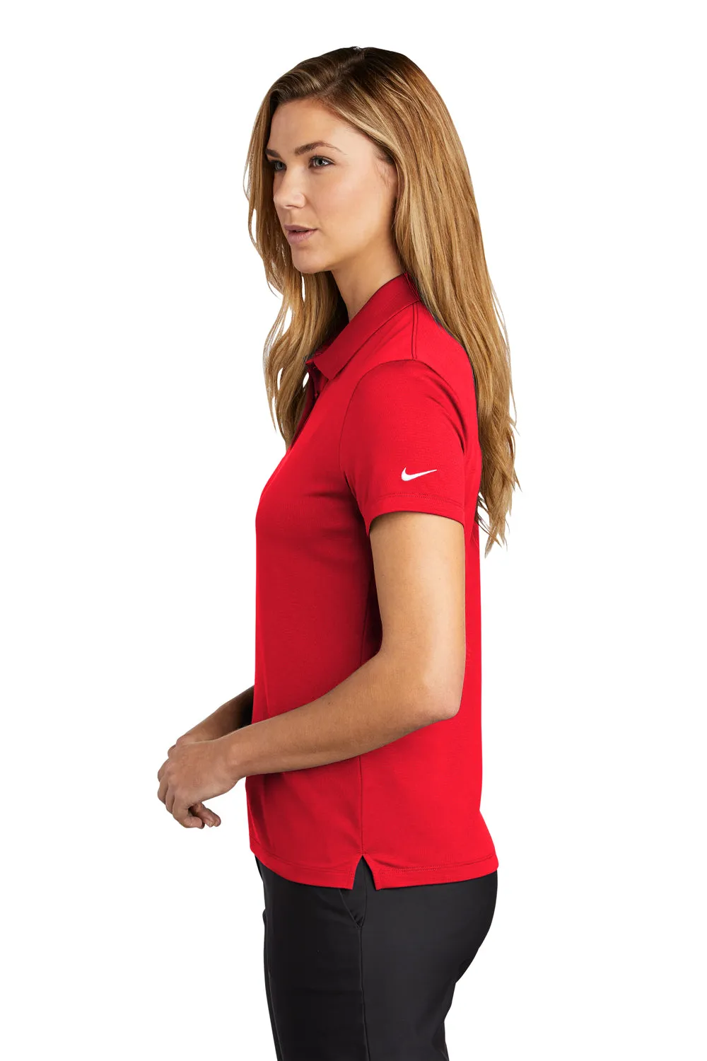 Nike Womens Essential Dri-Fit Moisture Wicking Short Sleeve Polo Shirt - University Red