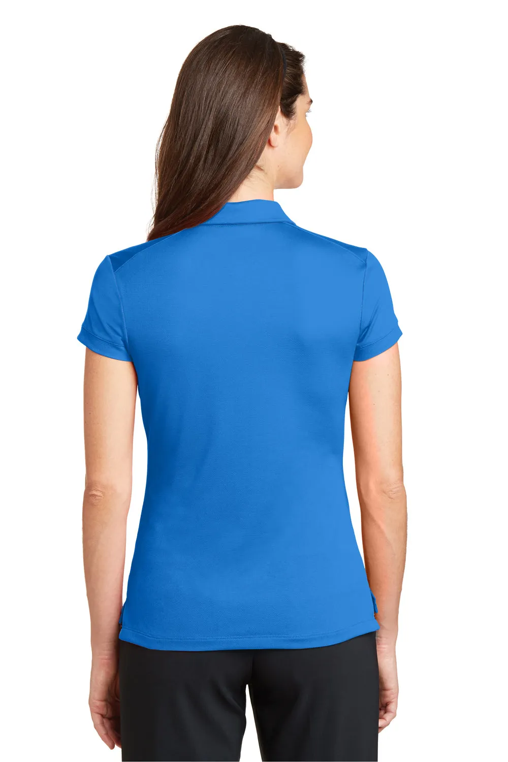 Nike Womens Icon Dri-Fit Moisture Wicking Short Sleeve Polo Shirt - Light Photo Blue