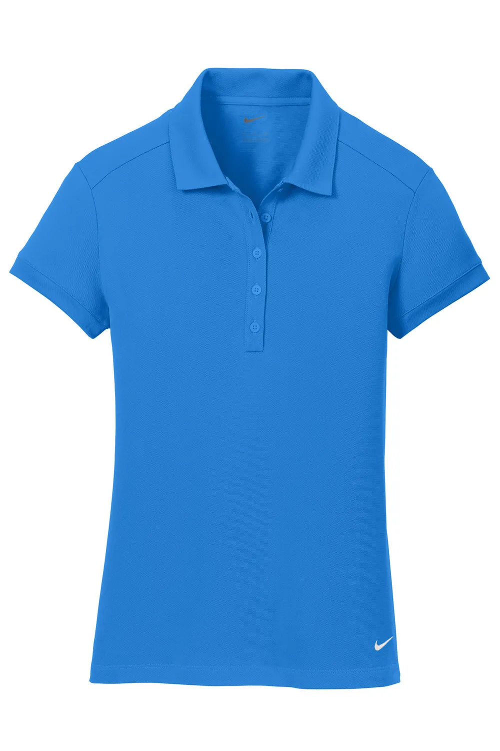 Nike Womens Icon Dri-Fit Moisture Wicking Short Sleeve Polo Shirt - Light Photo Blue