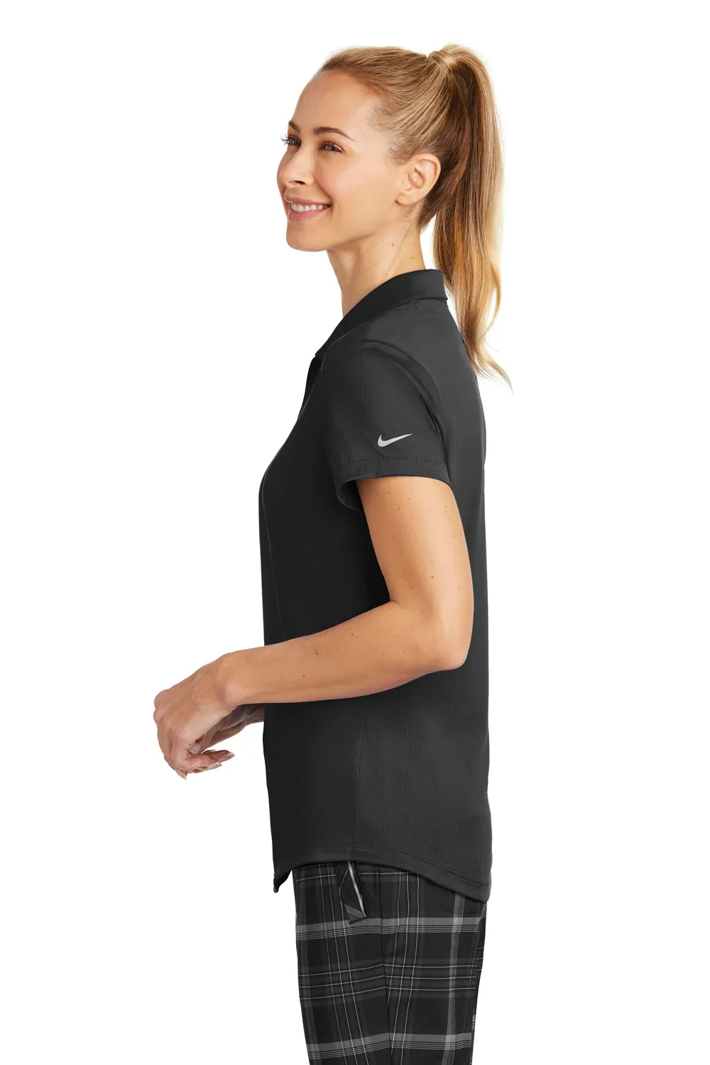 Nike Womens Legacy Dri-Fit Moisture Wicking Short Sleeve Polo Shirt - Black