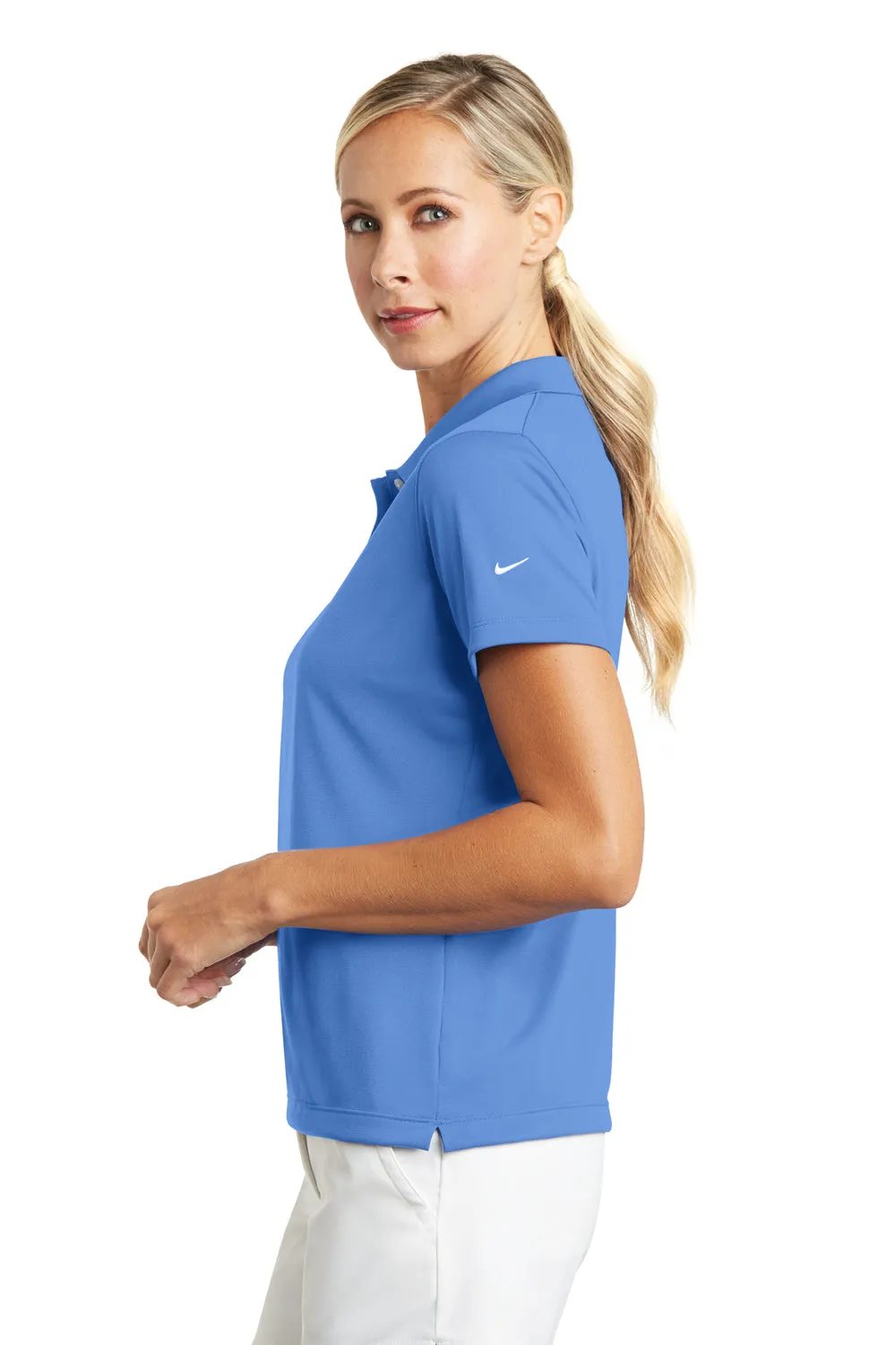 Nike Womens Tech Basic Dri-Fit Moisture Wicking Short Sleeve Polo Shirt - University Blue