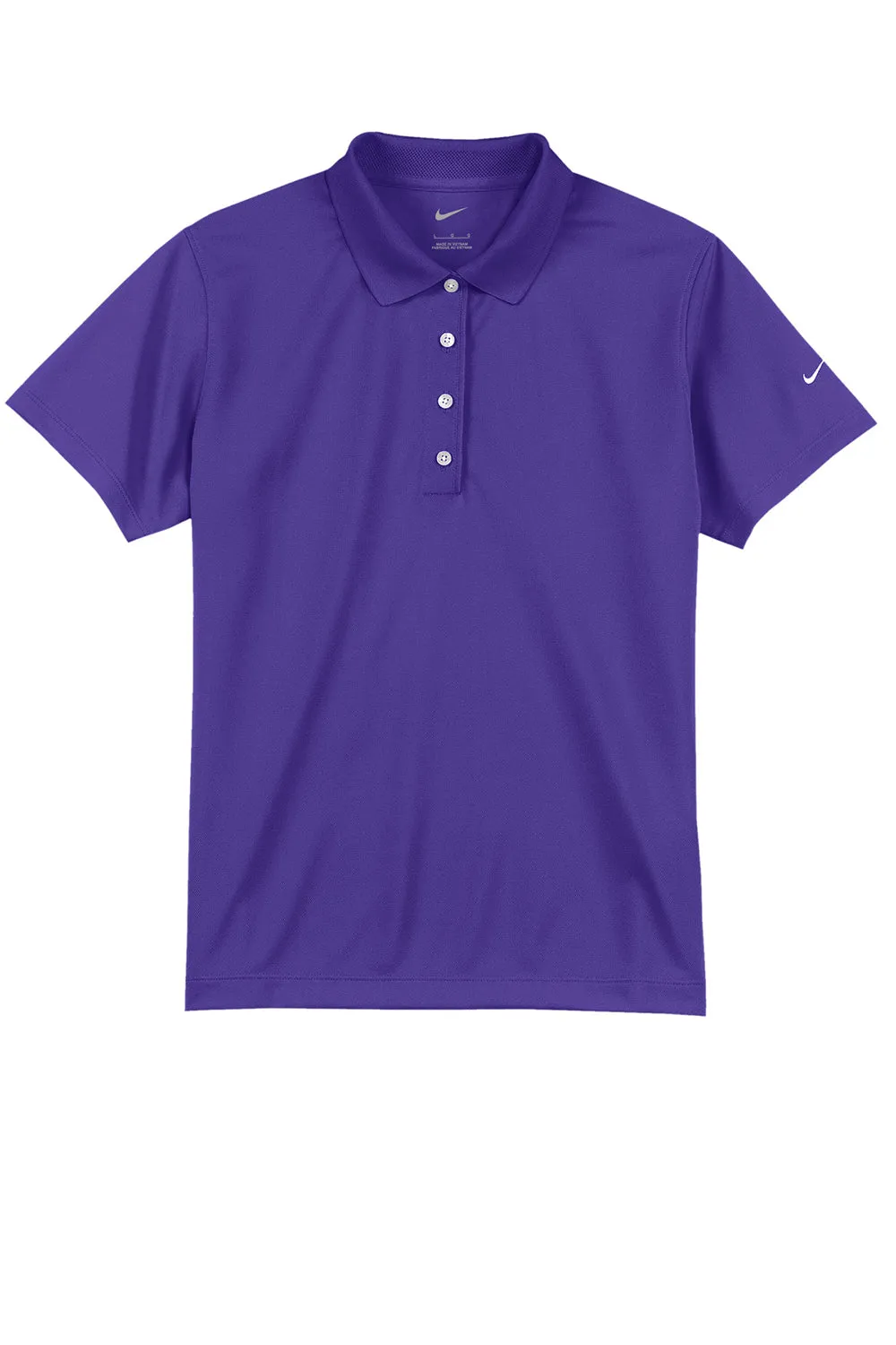 Nike Womens Tech Basic Dri-Fit Moisture Wicking Short Sleeve Polo Shirt - Varsity Purple
