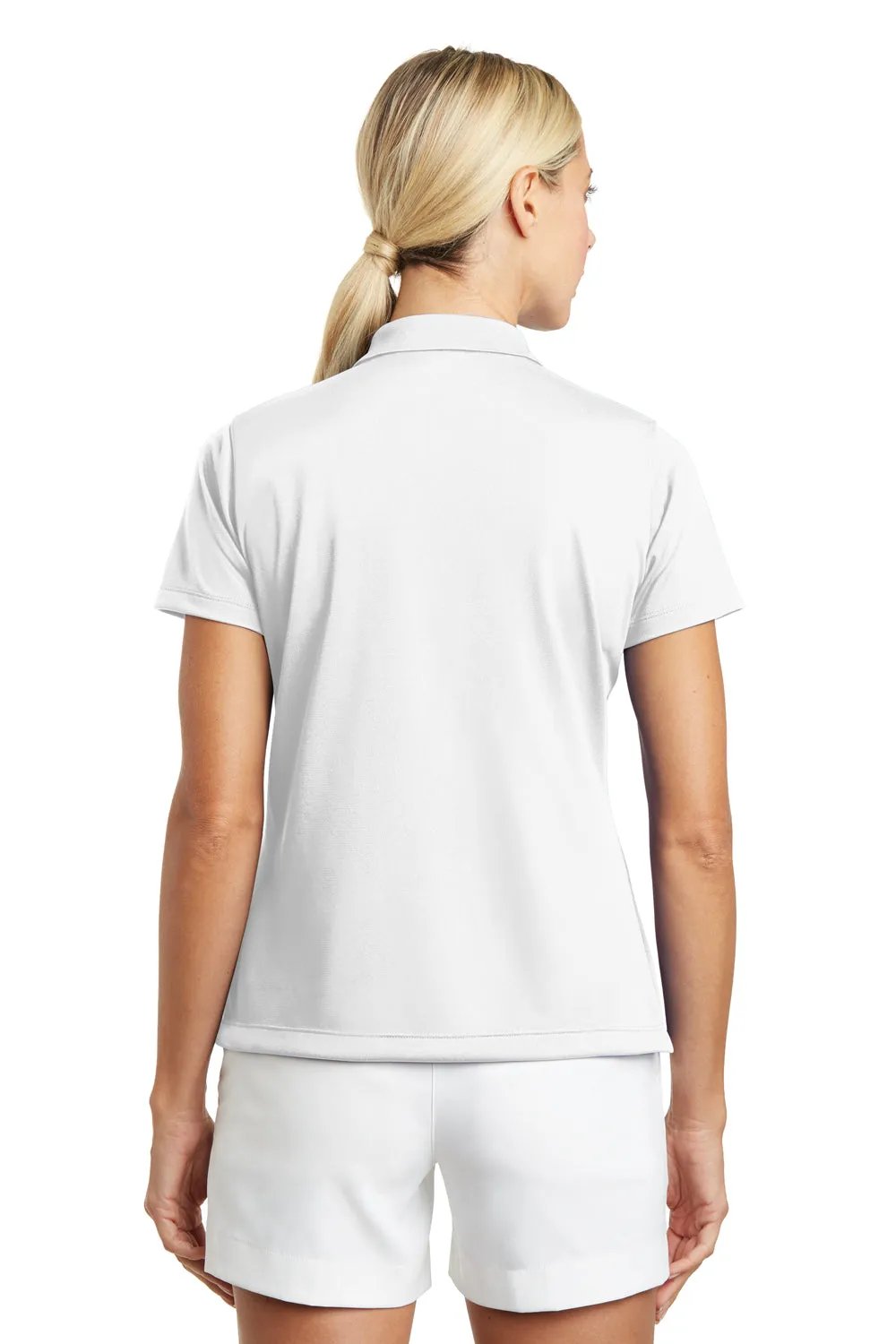Nike Womens Tech Basic Dri-Fit Moisture Wicking Short Sleeve Polo Shirt - White