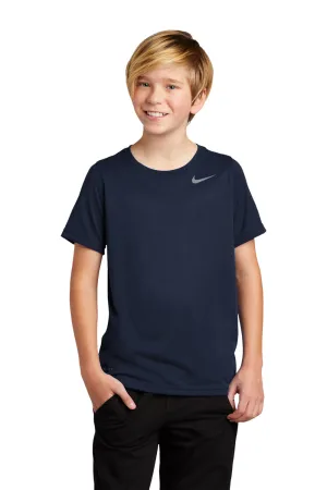 Nike Youth Legend Dri-Fit Moisture Wicking Short Sleeve Crewneck T-Shirt - College Navy Blue
