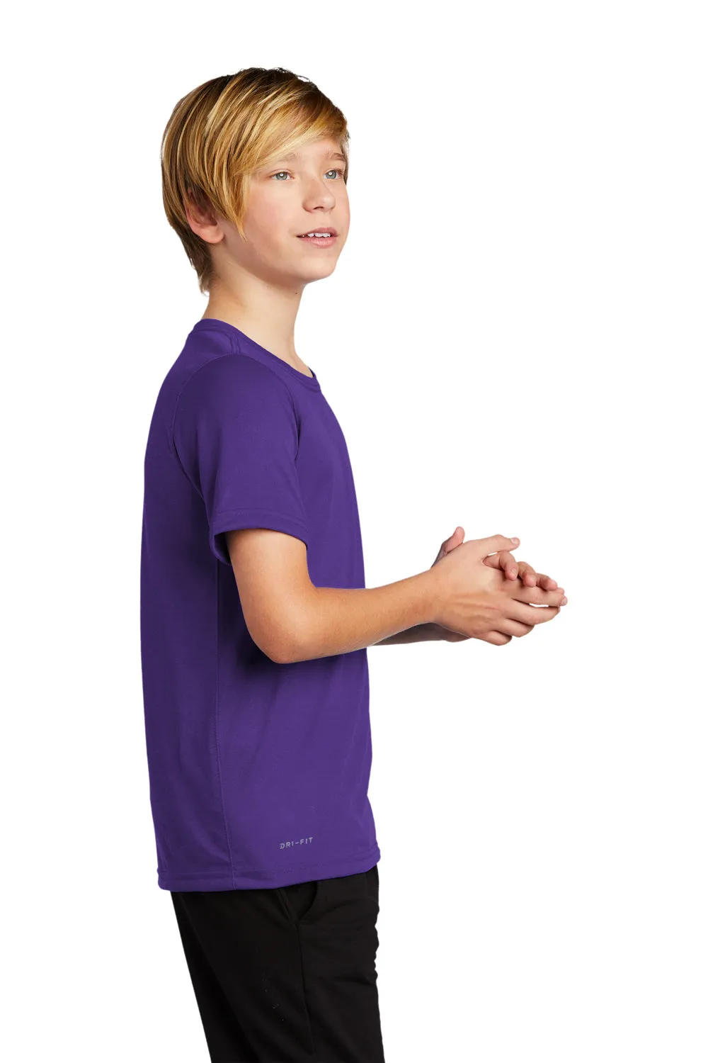 Nike Youth Legend Dri-Fit Moisture Wicking Short Sleeve Crewneck T-Shirt - Court Purple