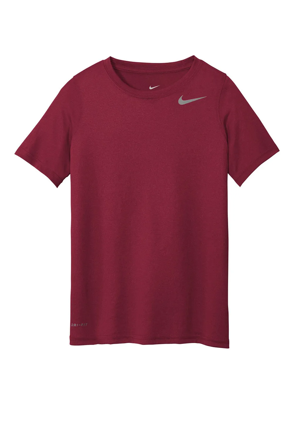 Nike Youth Legend Dri-Fit Moisture Wicking Short Sleeve Crewneck T-Shirt - Team Maroon