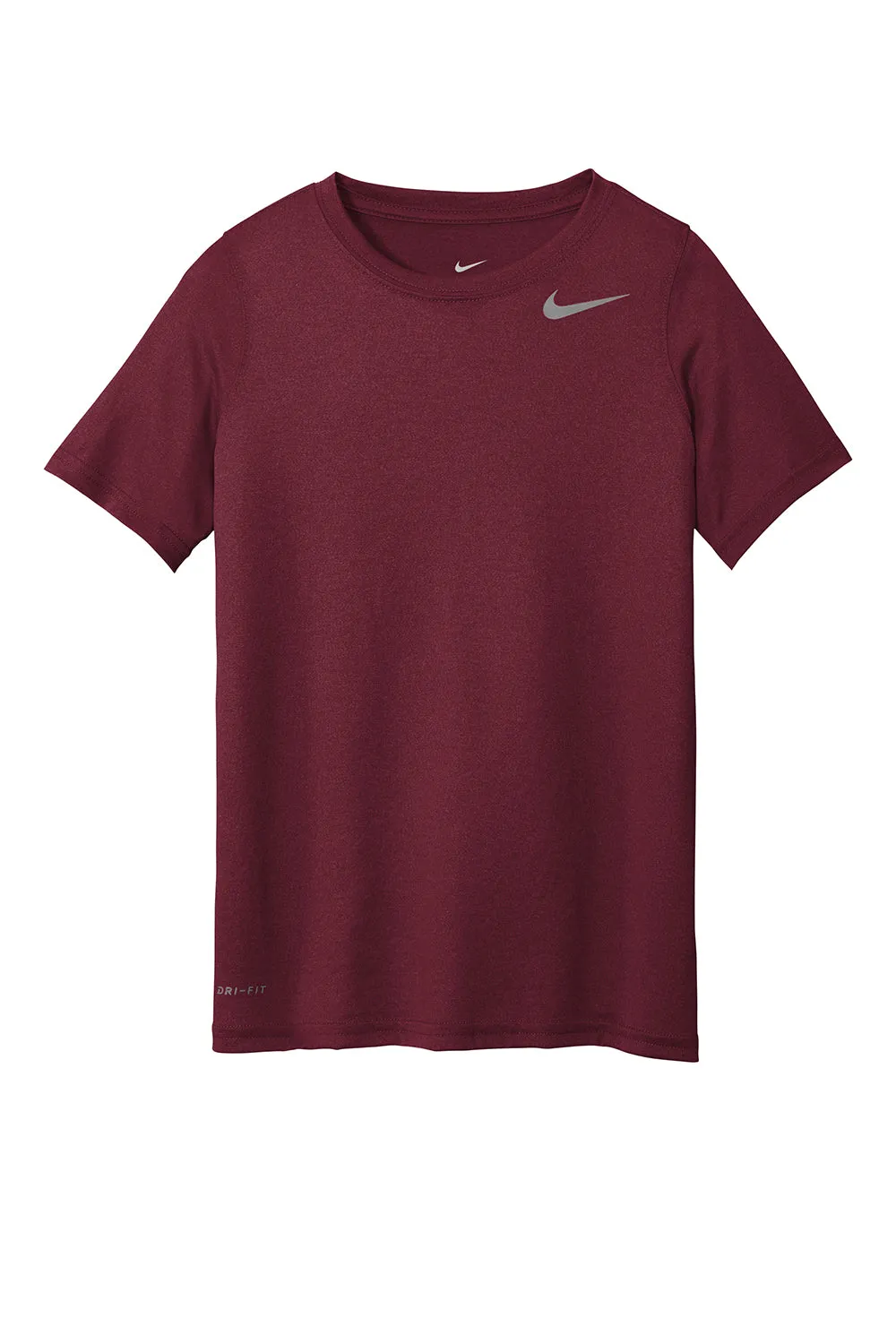 Nike Youth Team rLegend Dri-Fit Moisture Wicking Short Sleeve Crewneck T-Shirt - Deep Maroon