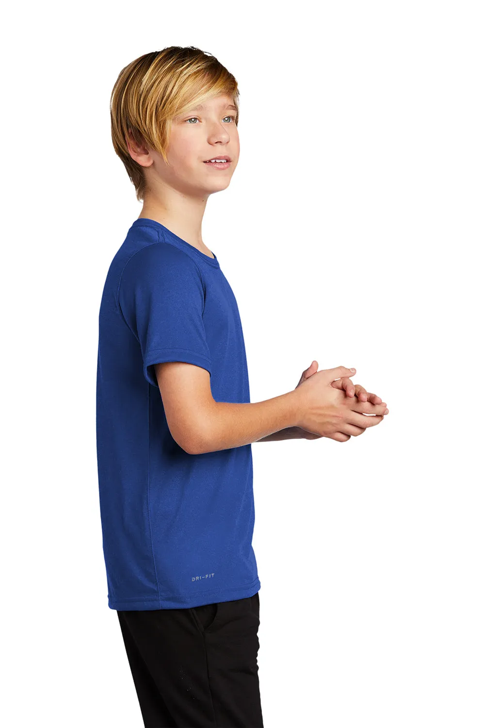 Nike Youth Team rLegend Dri-Fit Moisture Wicking Short Sleeve Crewneck T-Shirt - Game Royal Blue