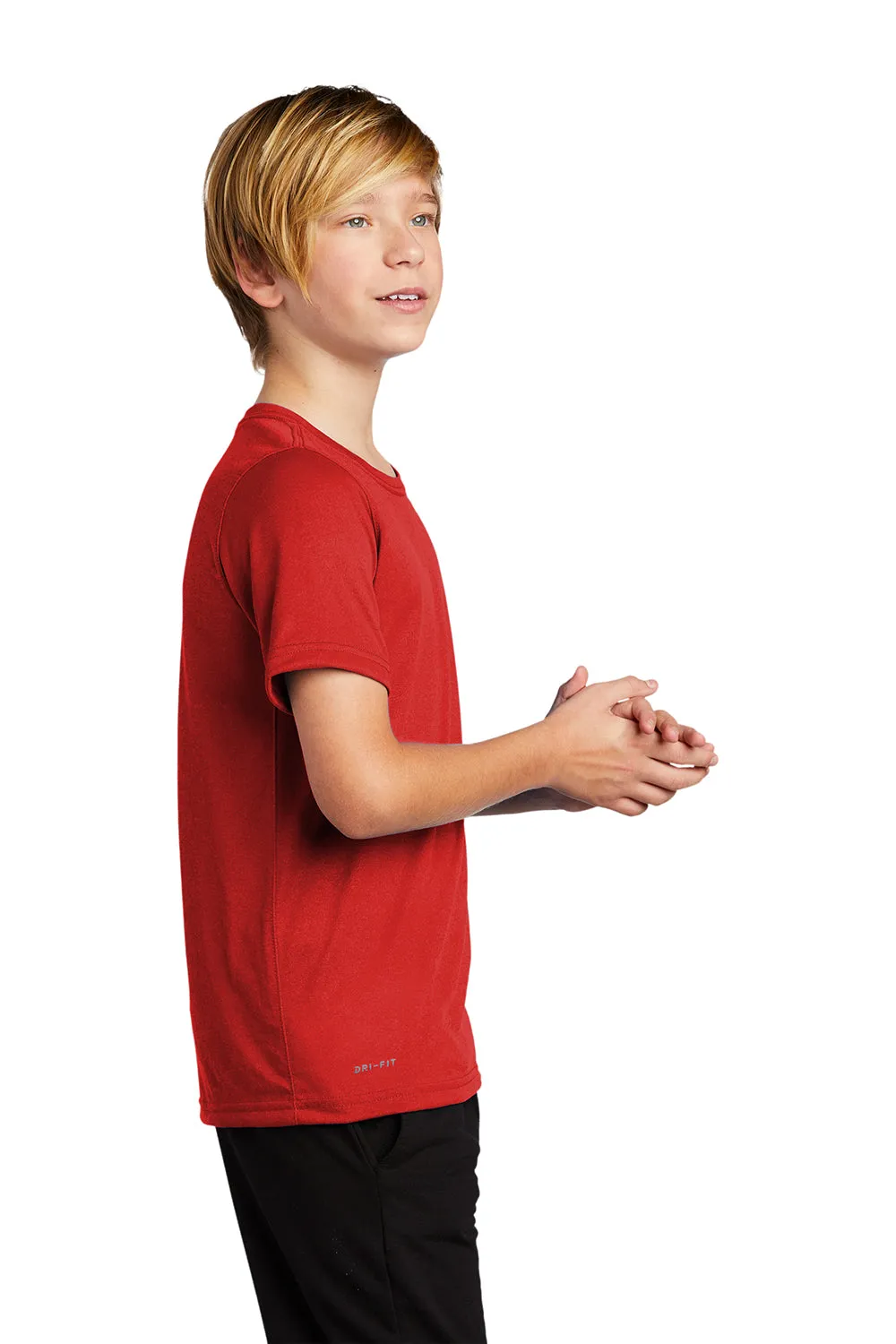 Nike Youth Team rLegend Dri-Fit Moisture Wicking Short Sleeve Crewneck T-Shirt - University Red