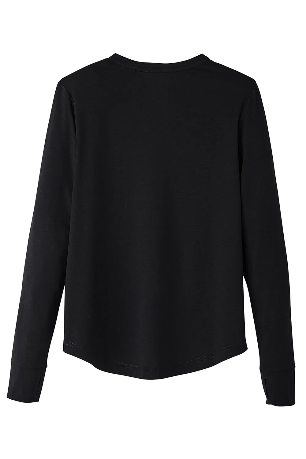 North End Womens Jaq Performance Moisture Wicking Long Sleeve Polo Shirt - Black