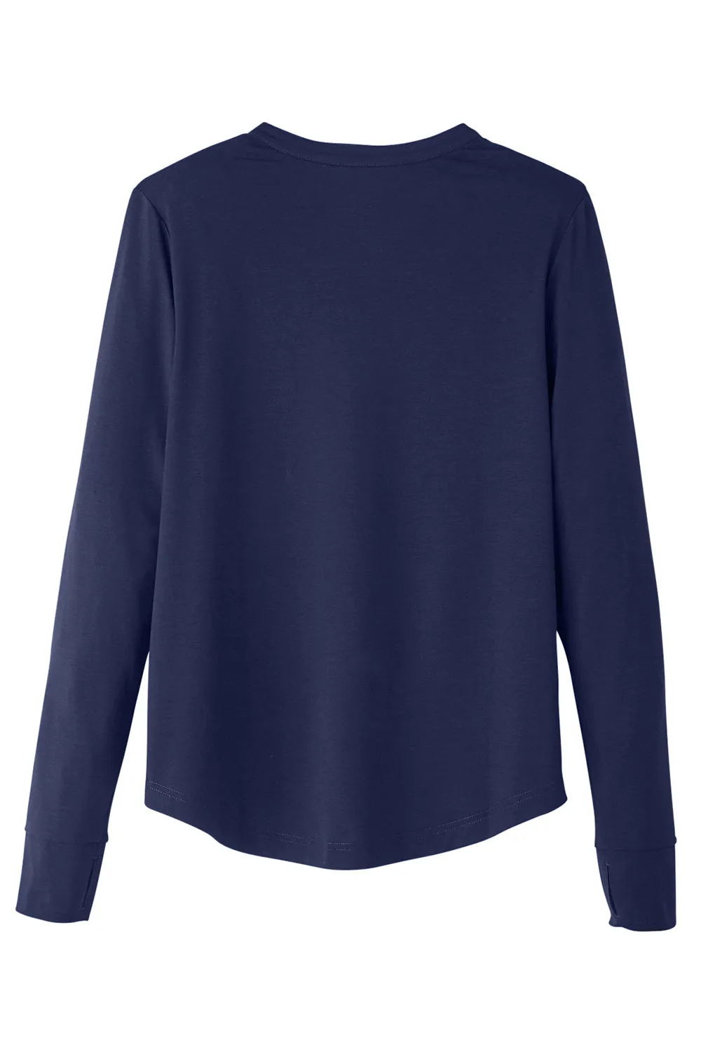 North End Womens Jaq Performance Moisture Wicking Long Sleeve Polo Shirt - Classic Navy Blue