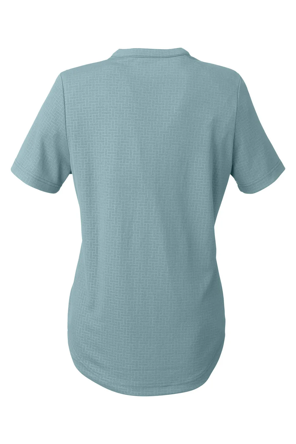 North End Womens Replay Recycled Moisture Wicking Short Sleeve Polo Shirt - Opal Blue