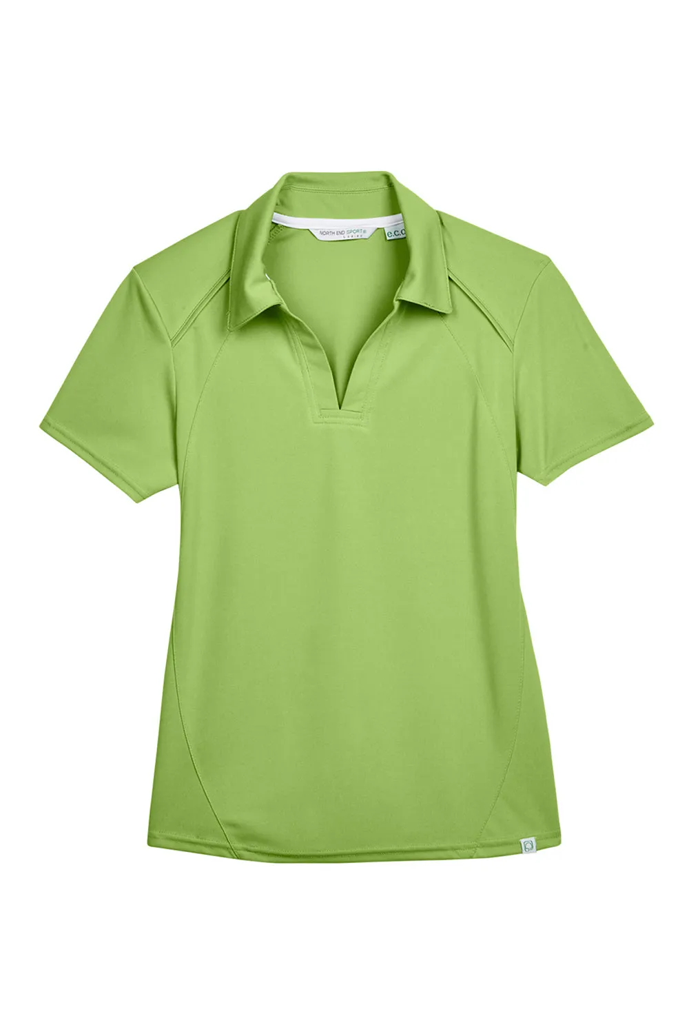 North End Womens Sport Red Performance Moisture Wicking Short Sleeve Polo Shirt - Cactus Green