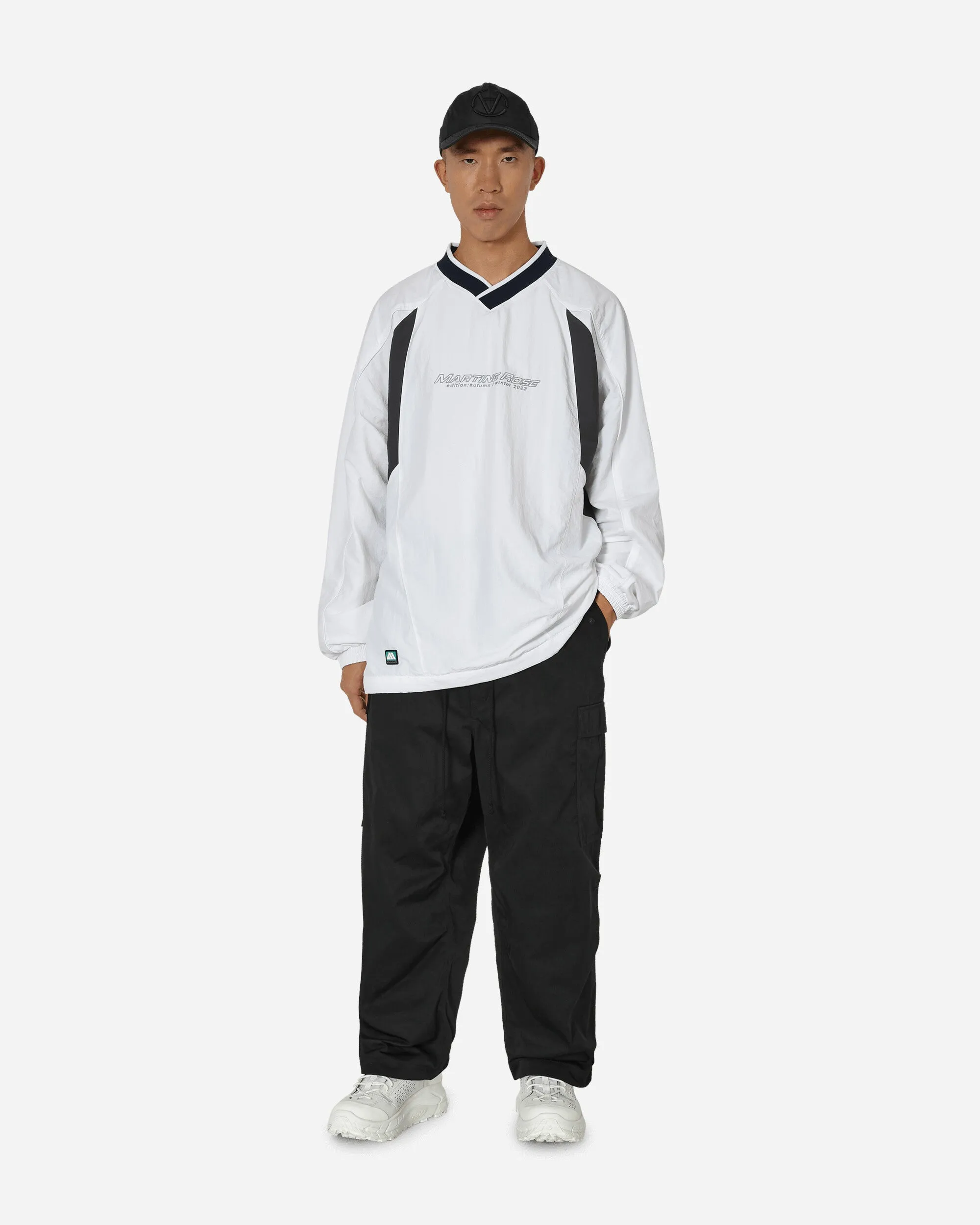 Nylon Drawstring Cargo Pants Black