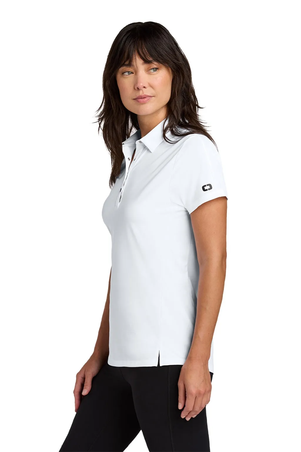Ogio Womens Envision Moisture Wicking Short Sleeve Polo Shirt - White