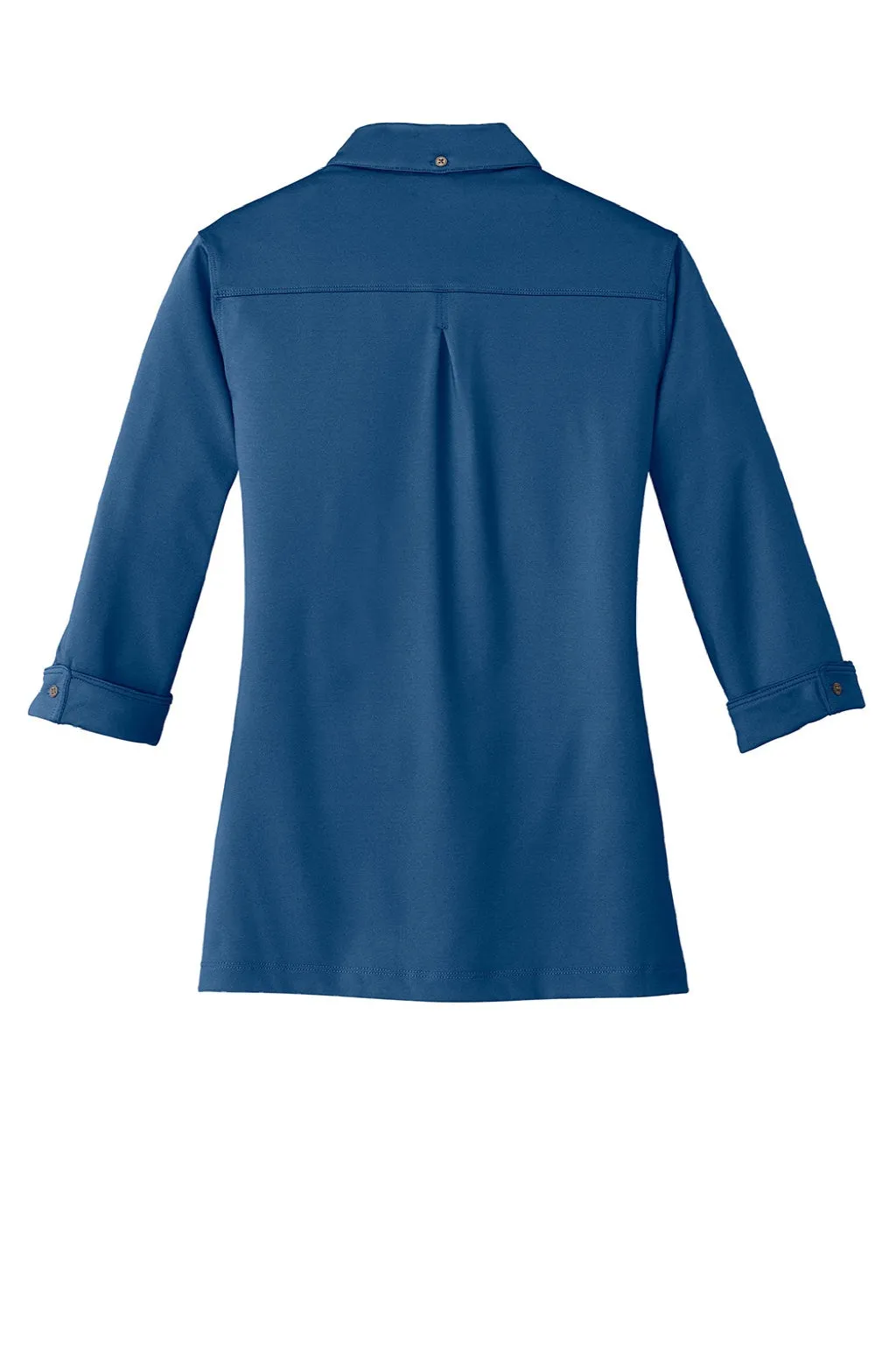 Ogio Womens Gauge Moisture Wicking 3/4 Sleeve Polo Shirt - Indigo Blue