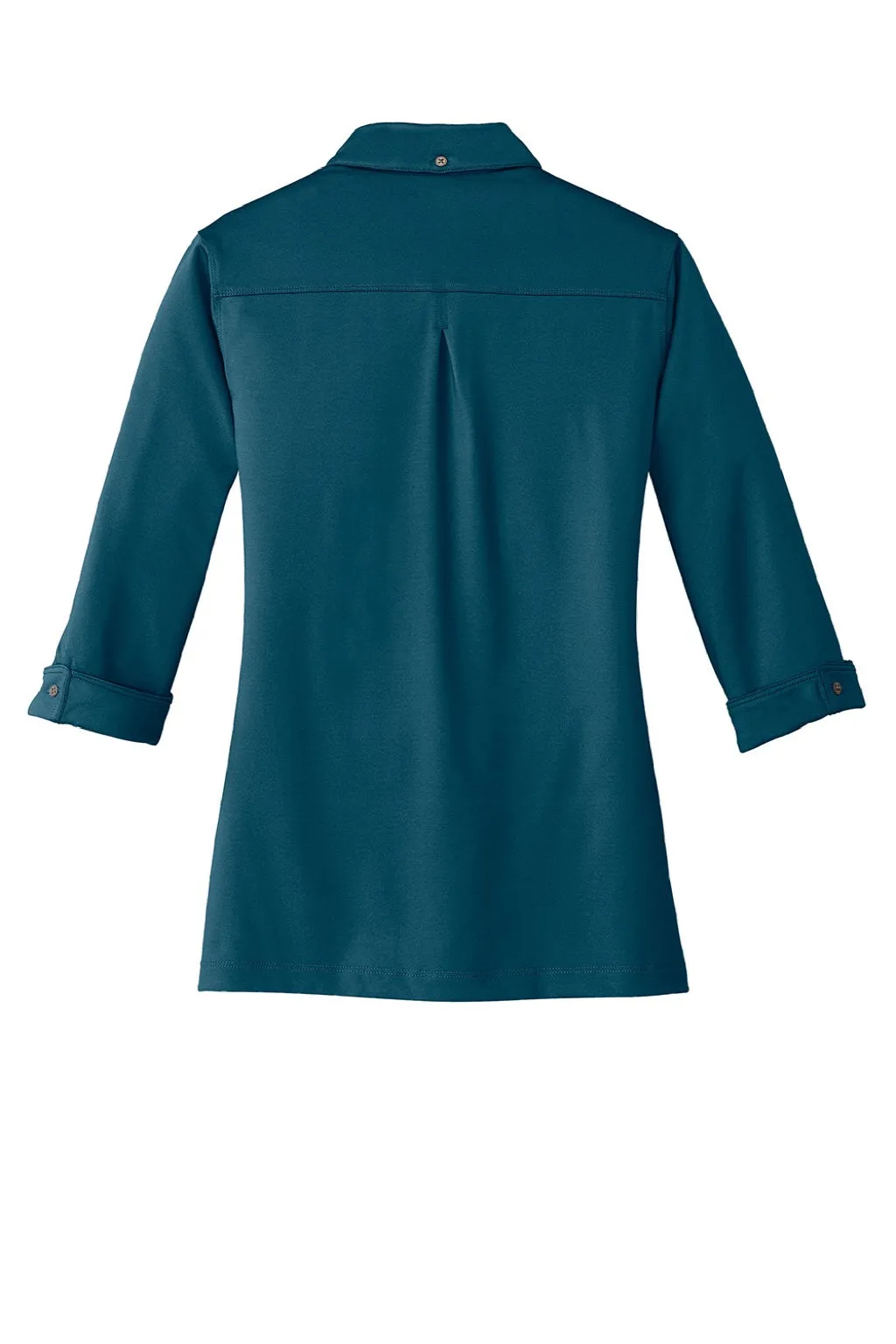 Ogio Womens Gauge Moisture Wicking 3/4 Sleeve Polo Shirt - Throttle Teal Blue