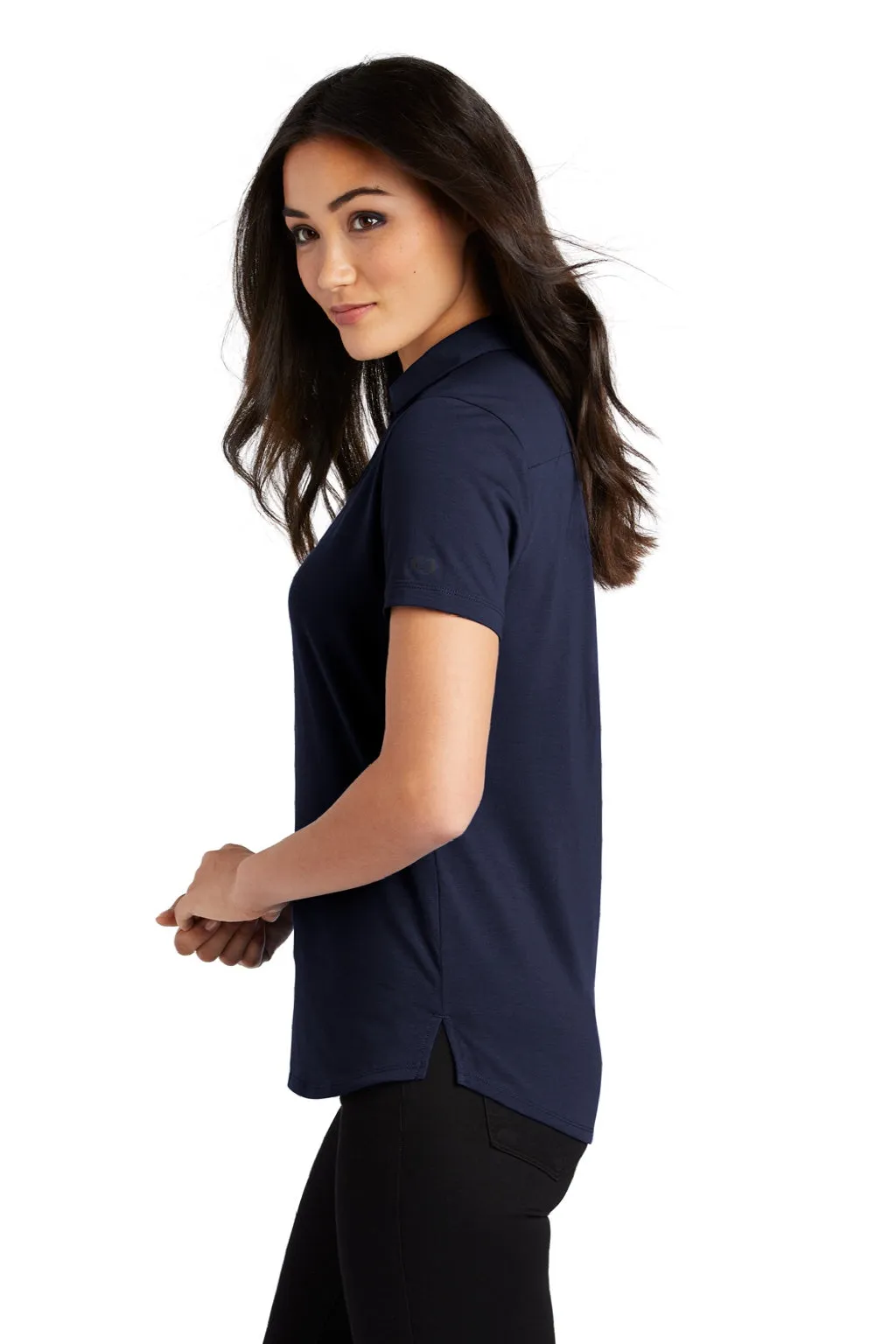 Ogio Womens Limit Moisture Wicking Short Sleeve Polo Shirt - Navy Blue