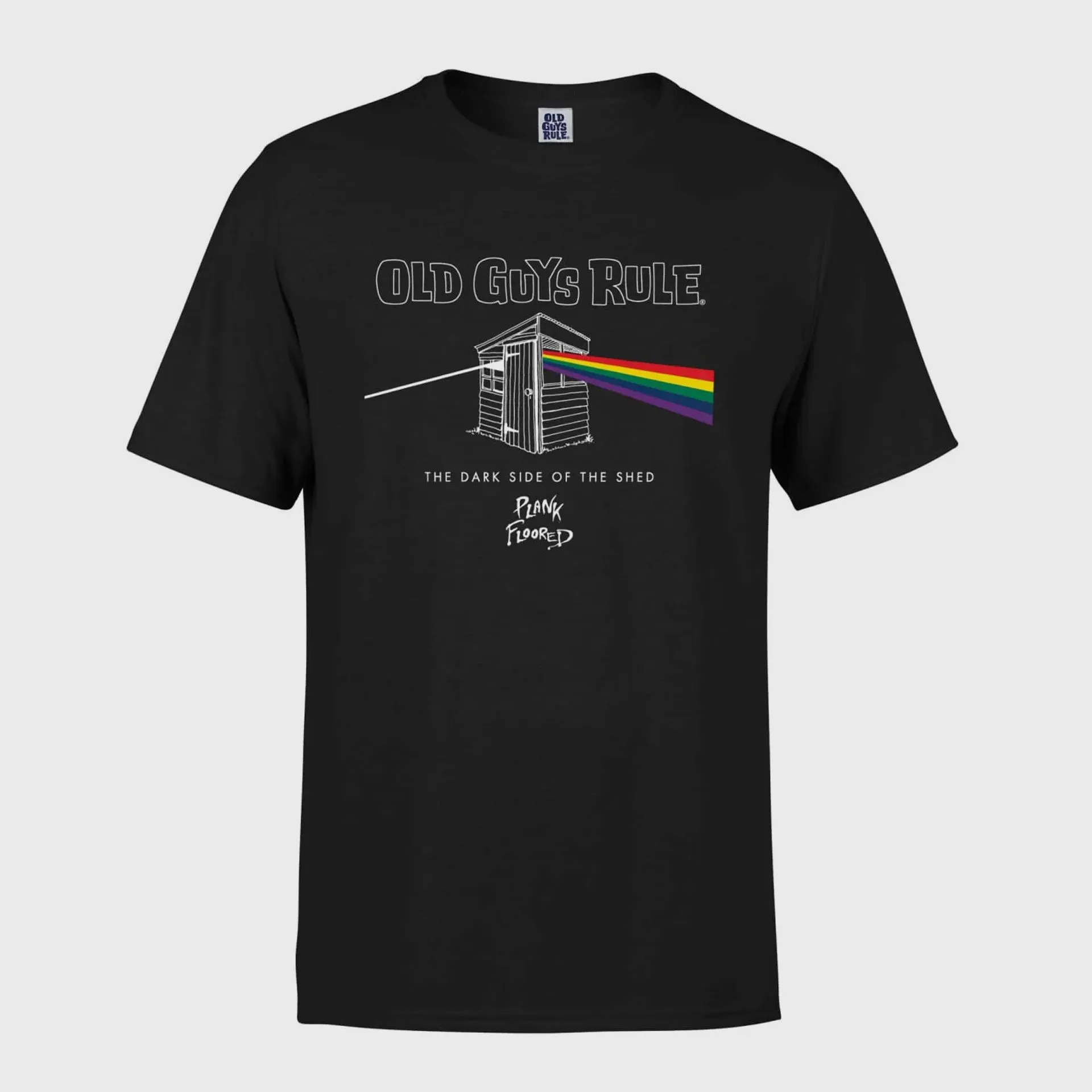 Old Guys Rule Dark Side of the Shed T-Shirt - Black