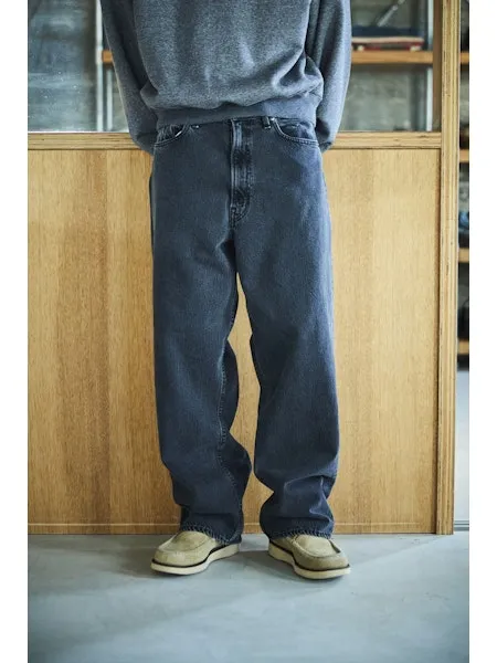 orSlow 100 SUPER DAD'S FIT DENIM PANTS - Black Denim Stone