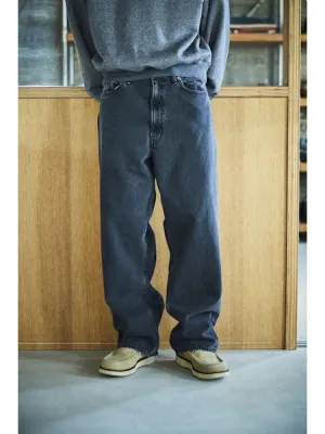 orSlow 100 SUPER DAD'S FIT DENIM PANTS - Black Denim Stone