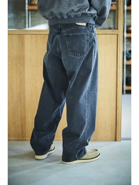 orSlow 100 SUPER DAD'S FIT DENIM PANTS - Black Denim Stone