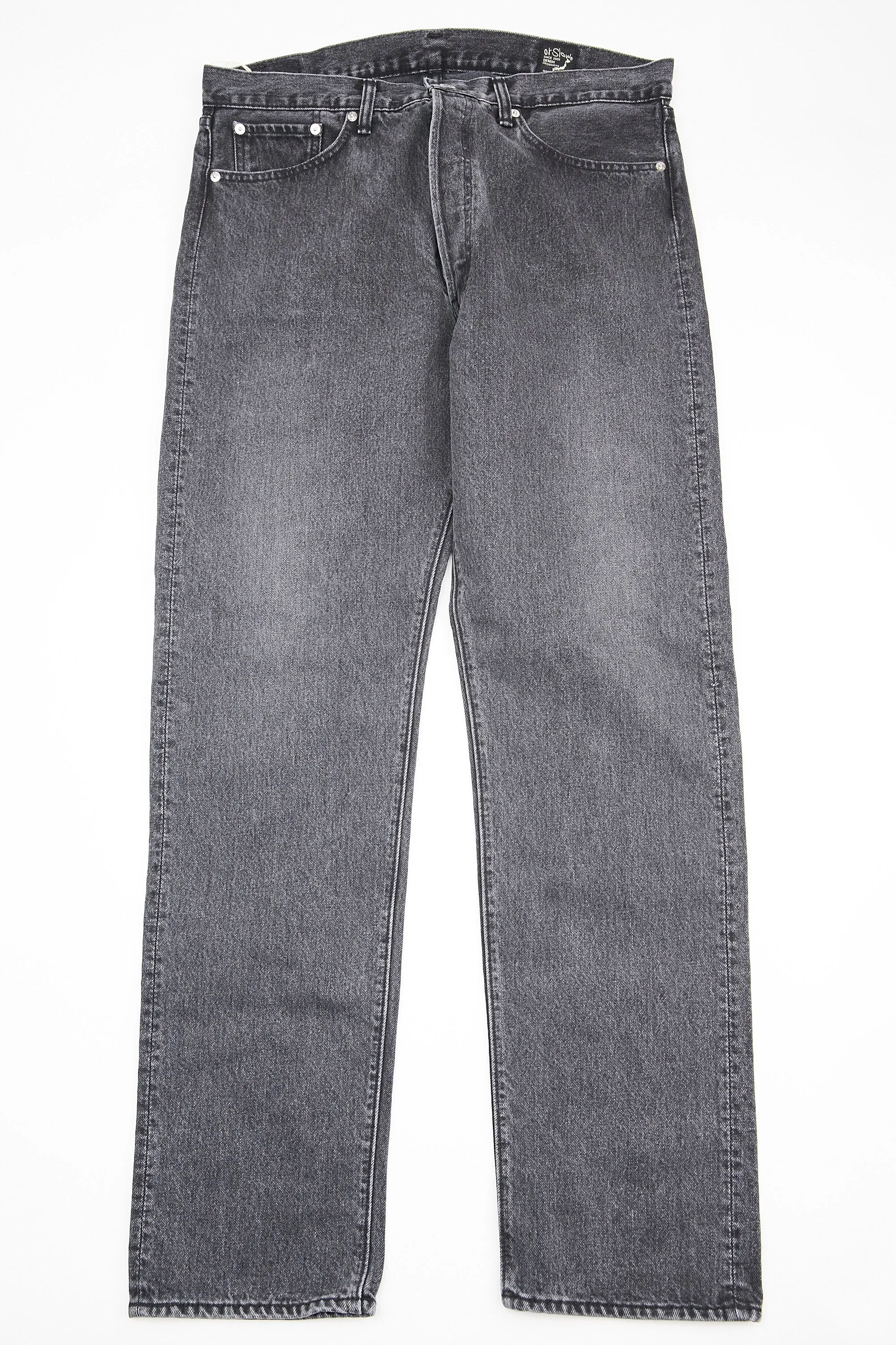 orSlow 105 90'S BLACK DENIM - STONE WASH