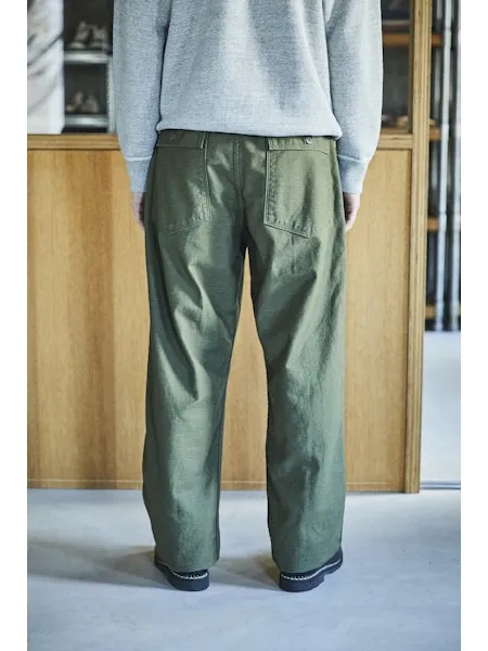 orSlow VINTAGE FIT FATIGUE PANTS (UNISEX) - Green
