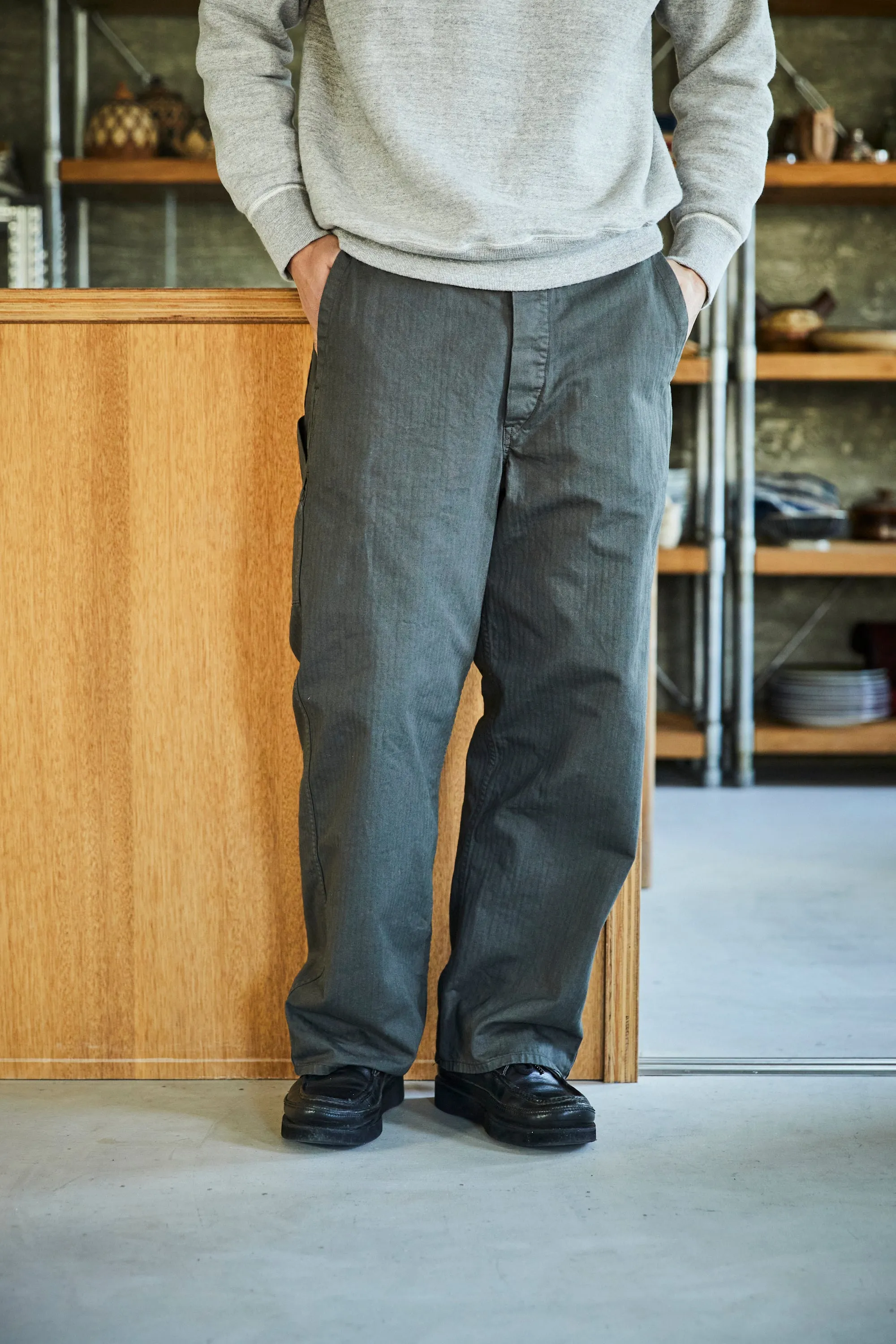 orSlow WIDE FIT FRENCH WORK PANTS (UNISEX) - Coffee Brown