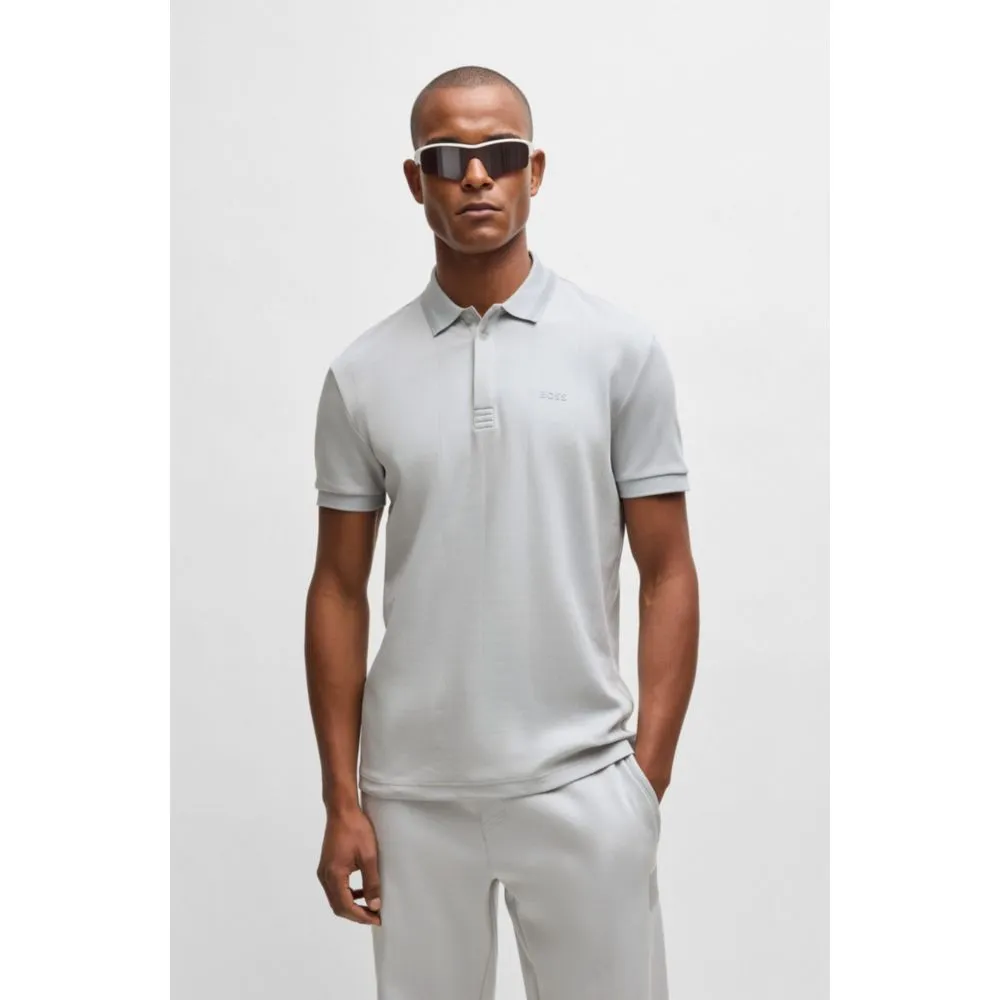 Paddy polo shirt with drop-needle stitching