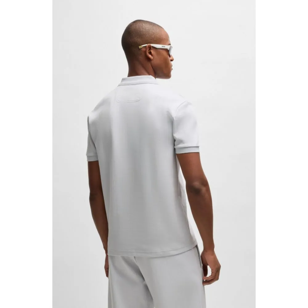 Paddy polo shirt with drop-needle stitching