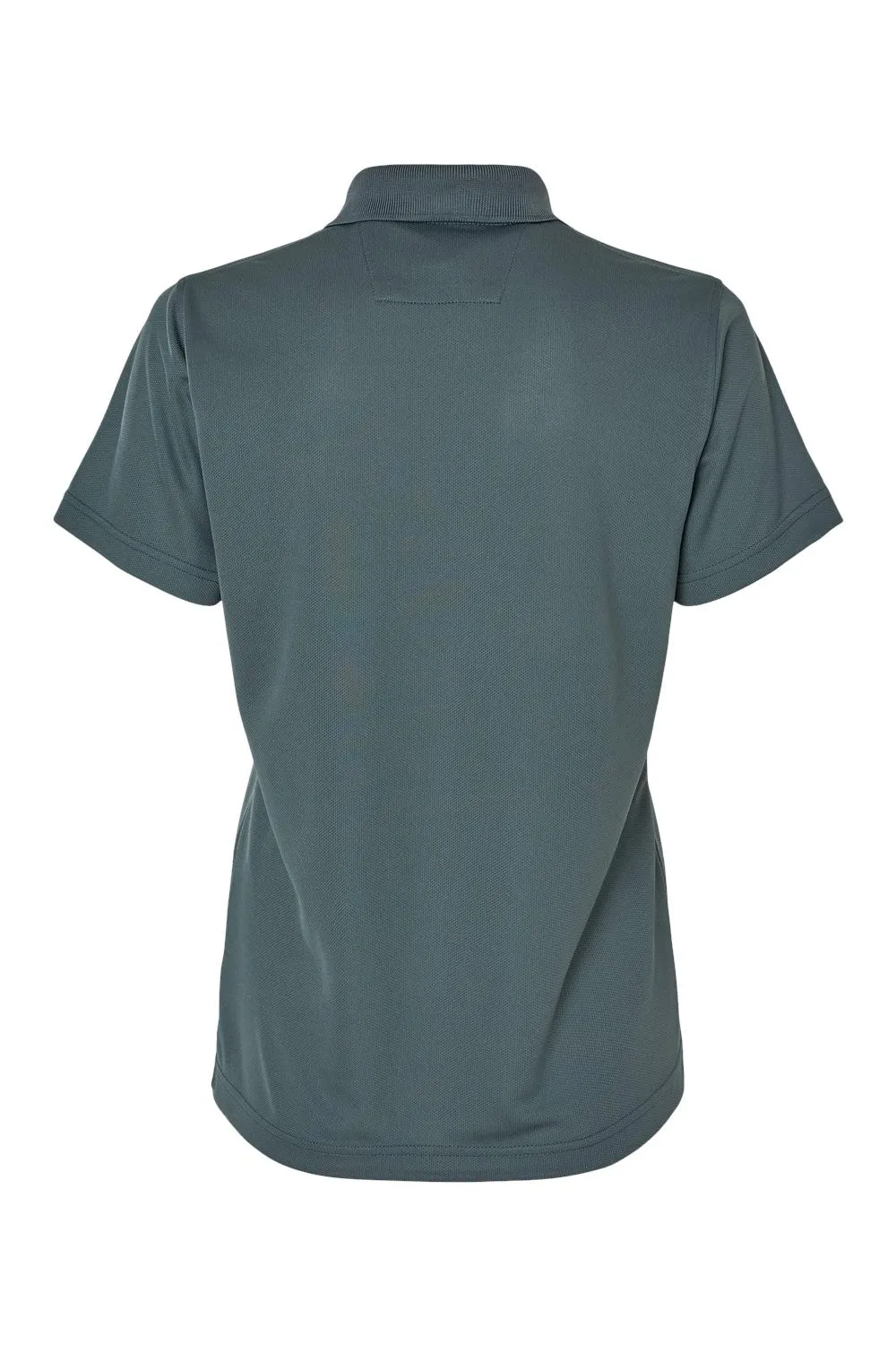 Paragon Womens Saratoga Performance Moisture Wicking Mini Mesh Short Sleeve Polo Shirt - Carbon Grey