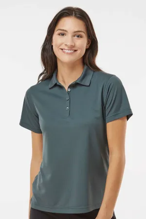 Paragon Womens Saratoga Performance Moisture Wicking Mini Mesh Short Sleeve Polo Shirt - Carbon Grey