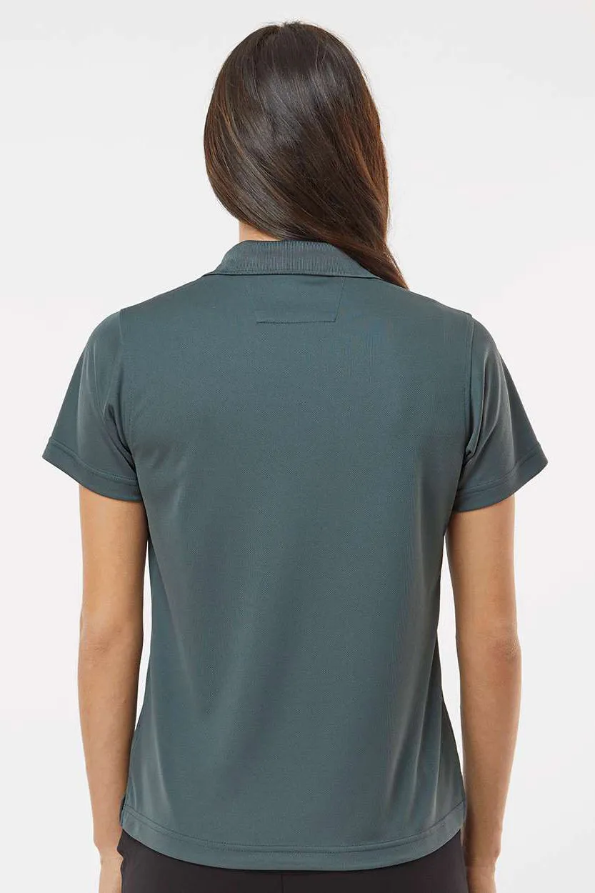 Paragon Womens Saratoga Performance Moisture Wicking Mini Mesh Short Sleeve Polo Shirt - Carbon Grey