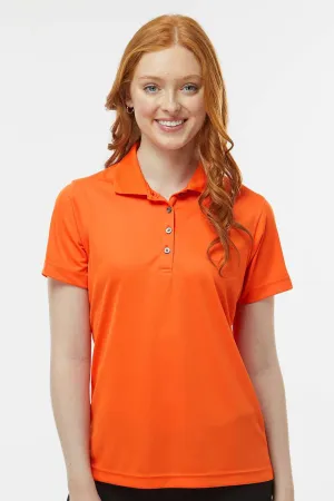 Paragon Womens Saratoga Performance Moisture Wicking Mini Mesh Short Sleeve Polo Shirt - Orange