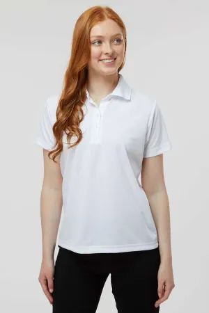 Paragon Womens Sebring Performance Moisture Wicking Short Sleeve Polo Shirt - White