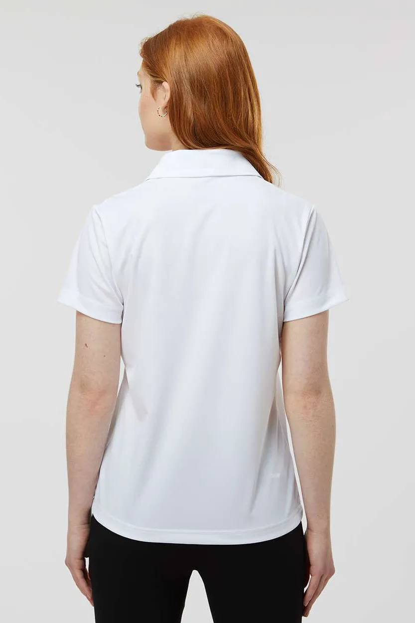 Paragon Womens Sebring Performance Moisture Wicking Short Sleeve Polo Shirt - White